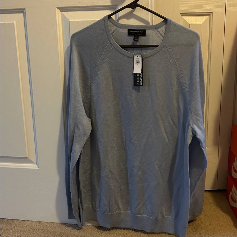 Banana Republic Light Blue Merino Wool Sweater